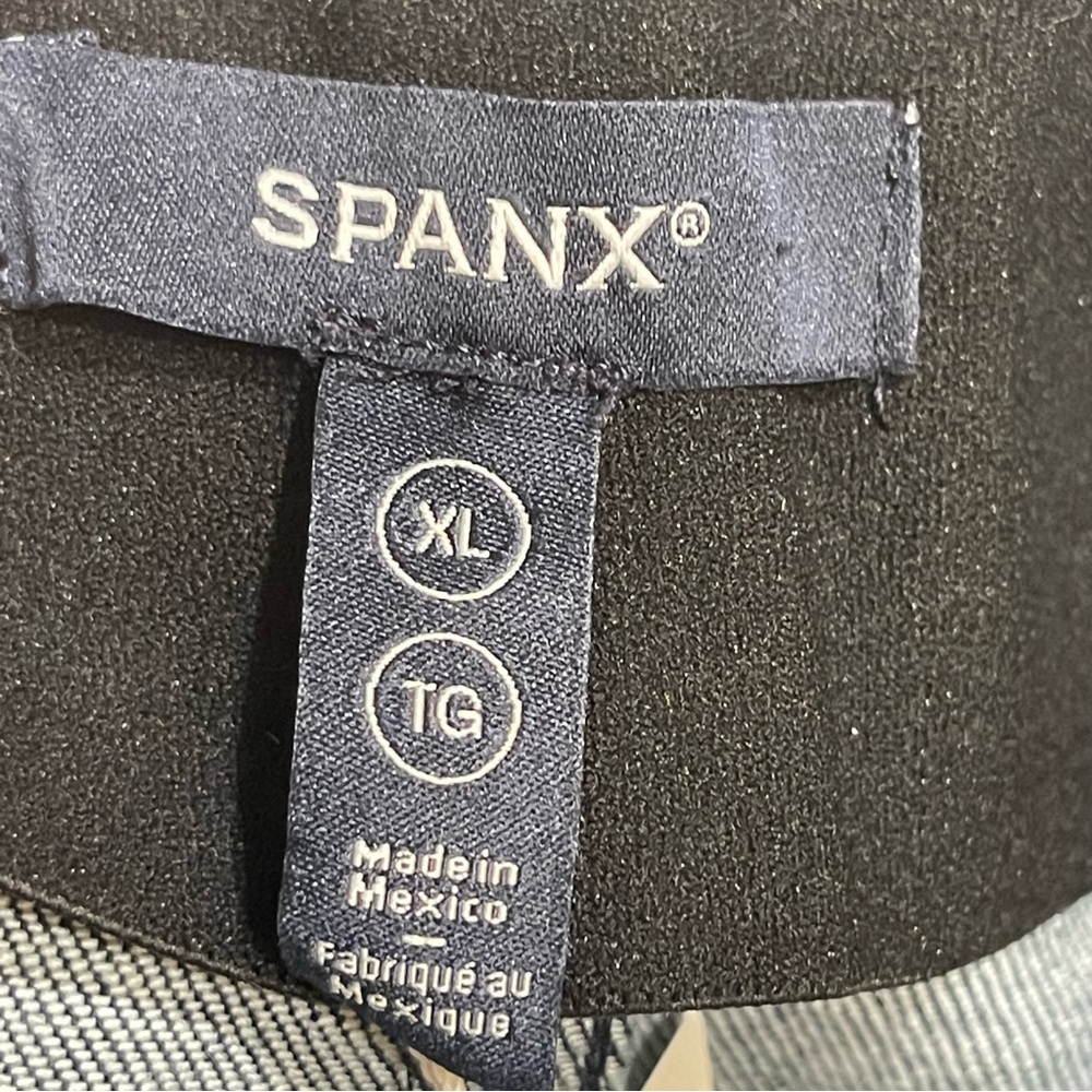 NWT Spanx Everywear Zero Waistband Cropped Wide Leg Jeans Raw Indigo Sz XL Reg - Picture 7 of 13